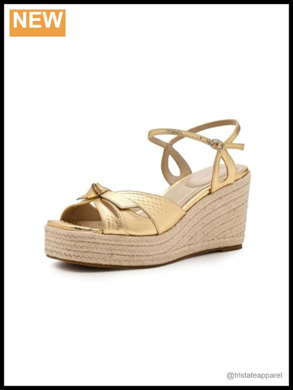 Pelle Moda Elbie Leather Platform Wedge Espadrille Sandals